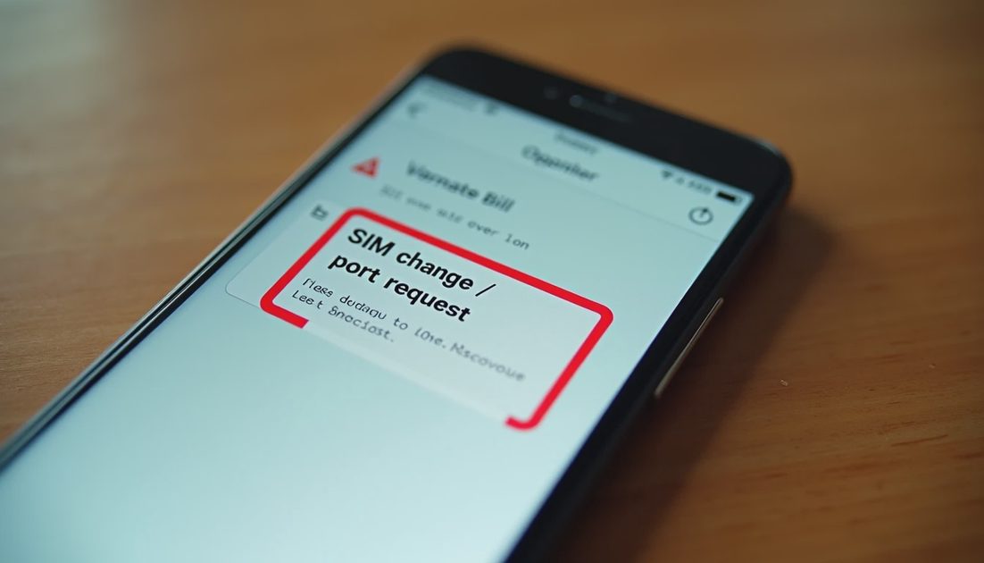 Carrier notification about unauthorized SIM or port request