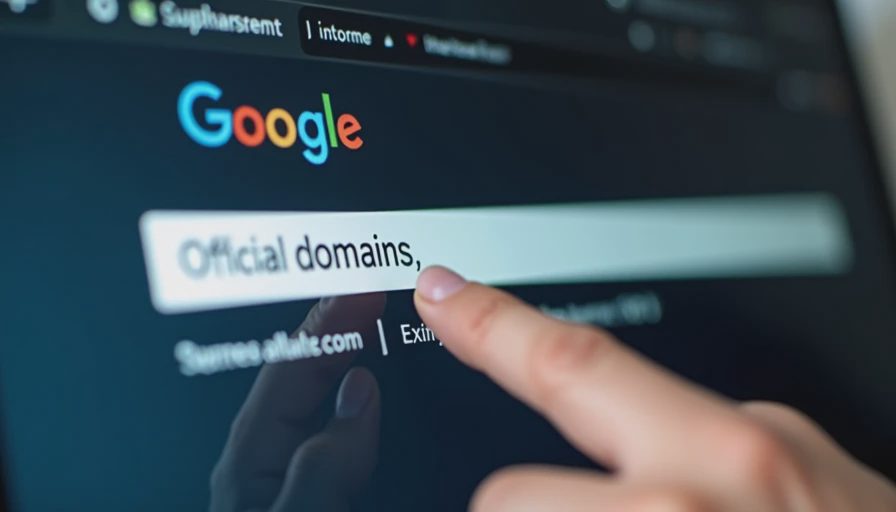 Typing official carrier domain instead of clicking a text link
